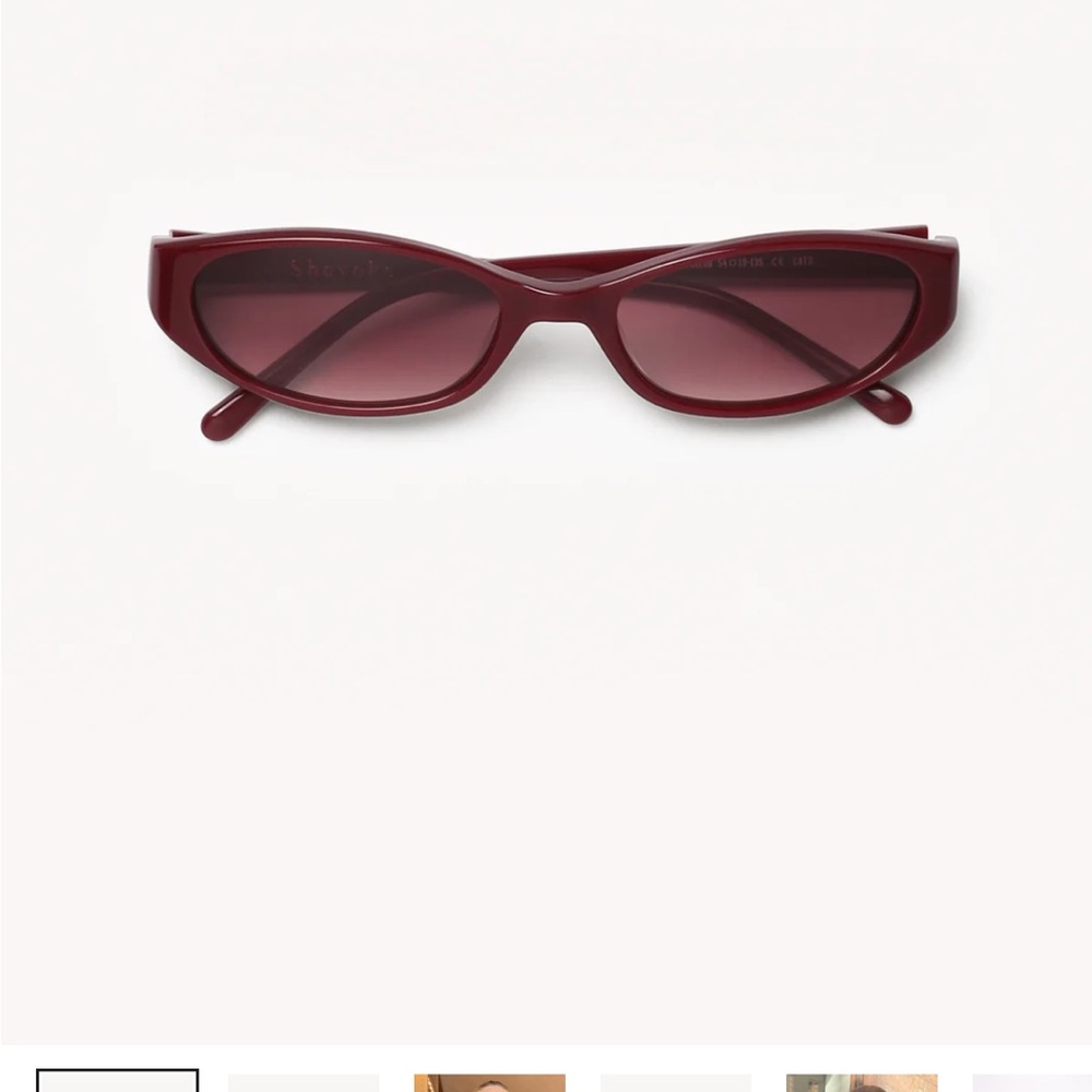 Shevoke Maroon Silion Cat-Eye Sunglasses